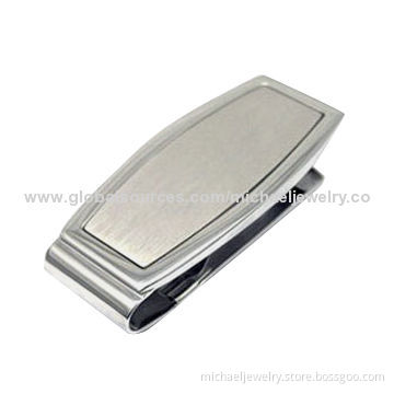 Stainless steel money clips with classic shape, portable and utility